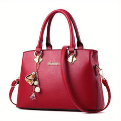 Classic Tote Satchel Bag All Match Shoulder Bag Work Pendant