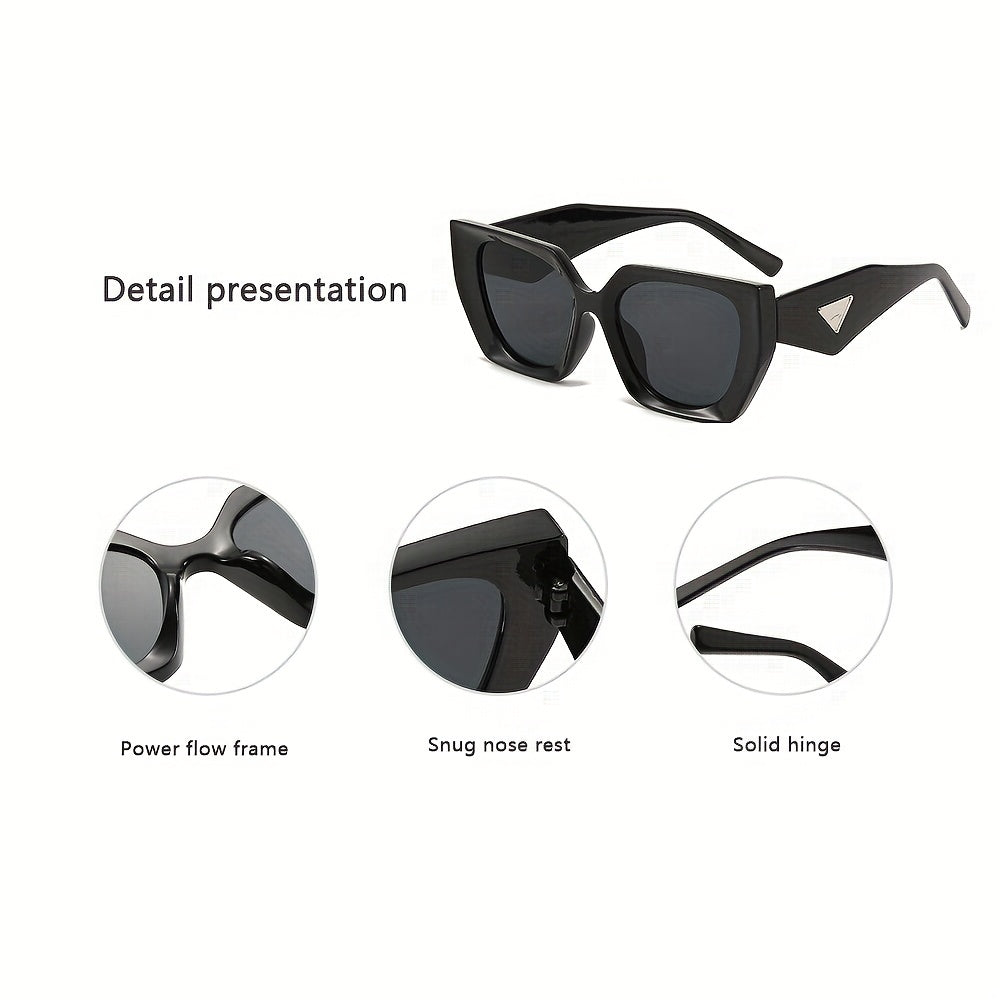 Men's UV Protection Polygonal Frame Sunglasses Retro Style