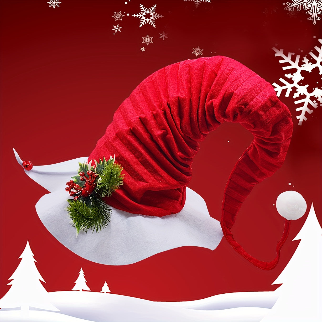 Christmas Headband Red And Santa Hat With Bells Christmas Clothing