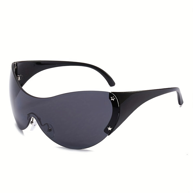 Y2K Futuristic Rimless Sunglasses UV400