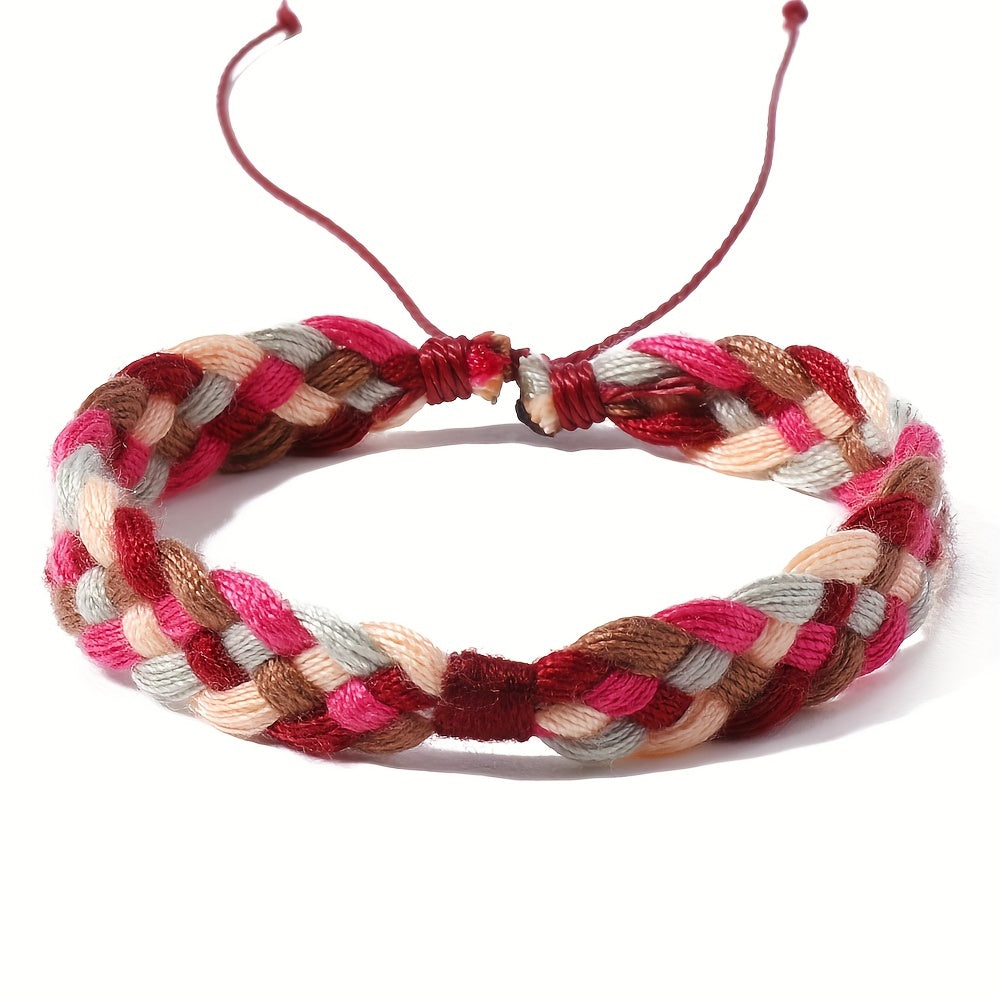 Gradient Braided Friendship Bracelet Summer Beach Ornament