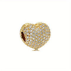 1pc Golden Beads Bee Honeycomb Crown Charm Diy Loose Beads