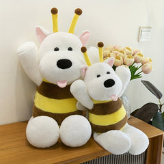 Soft Yellow Plush Puppy Toy with Expressive Eyes - Perfect for Gifts