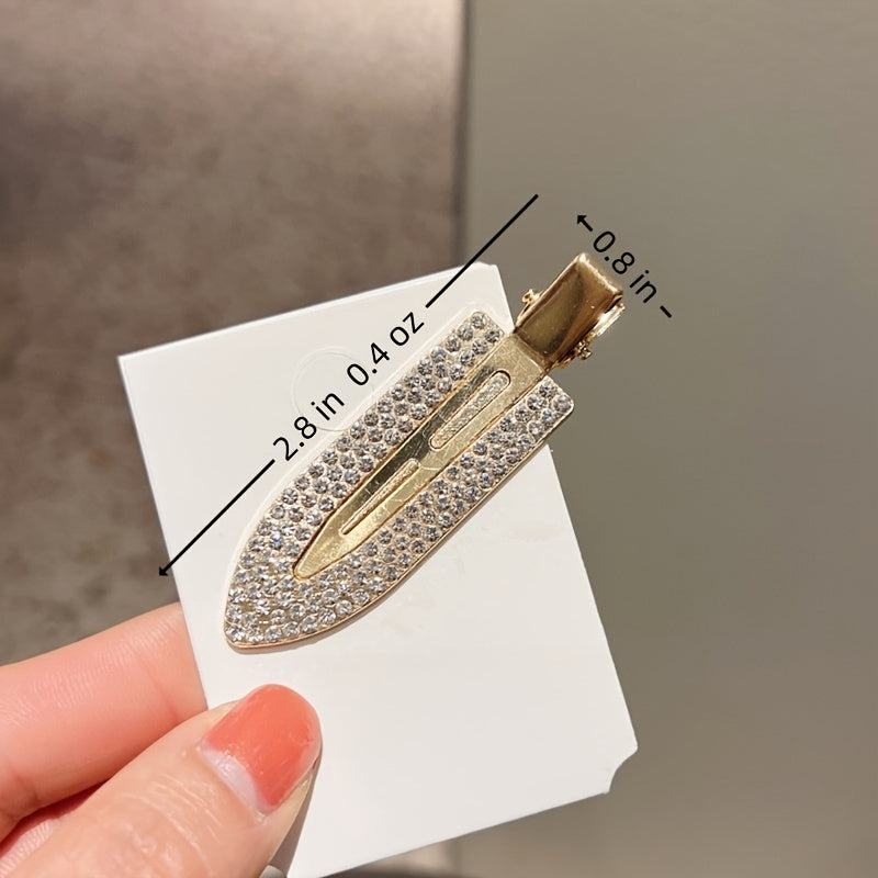 Rhinestone No Bend Hair Clip Alloy Hair Accessories