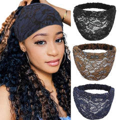 Wide Lace Headbands Boho Head Wraps African Turban