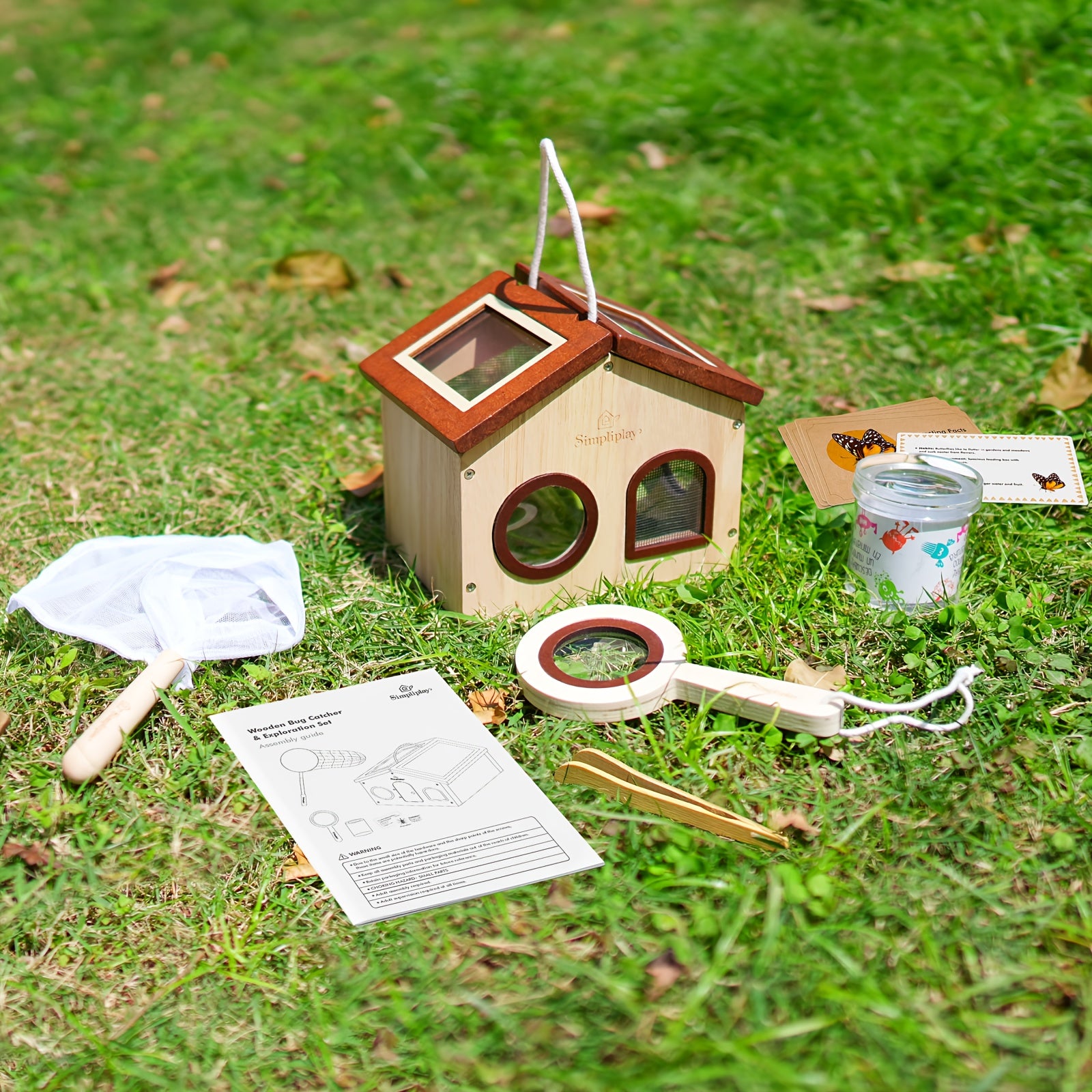 Outdoor Adventure Insect Trap Set with Hut Net and Magnifying Glass