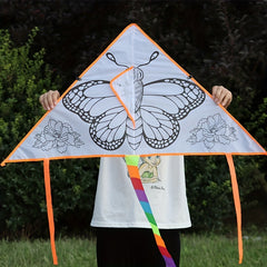 DIY Children Education Painting Kite for Outdoor Grassland Activities