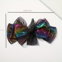 Big Bowknot Holographic Hair Clip French Barrette Hair Accessories