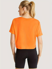 Stretchy Round Neck Sports Top Short Sleeve Running Tshirt Women's Activewear
