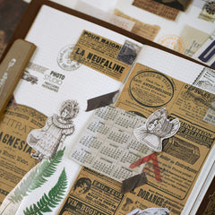 10sheets Vintage Journal/Diary Material Paper 21.8x13.5cm