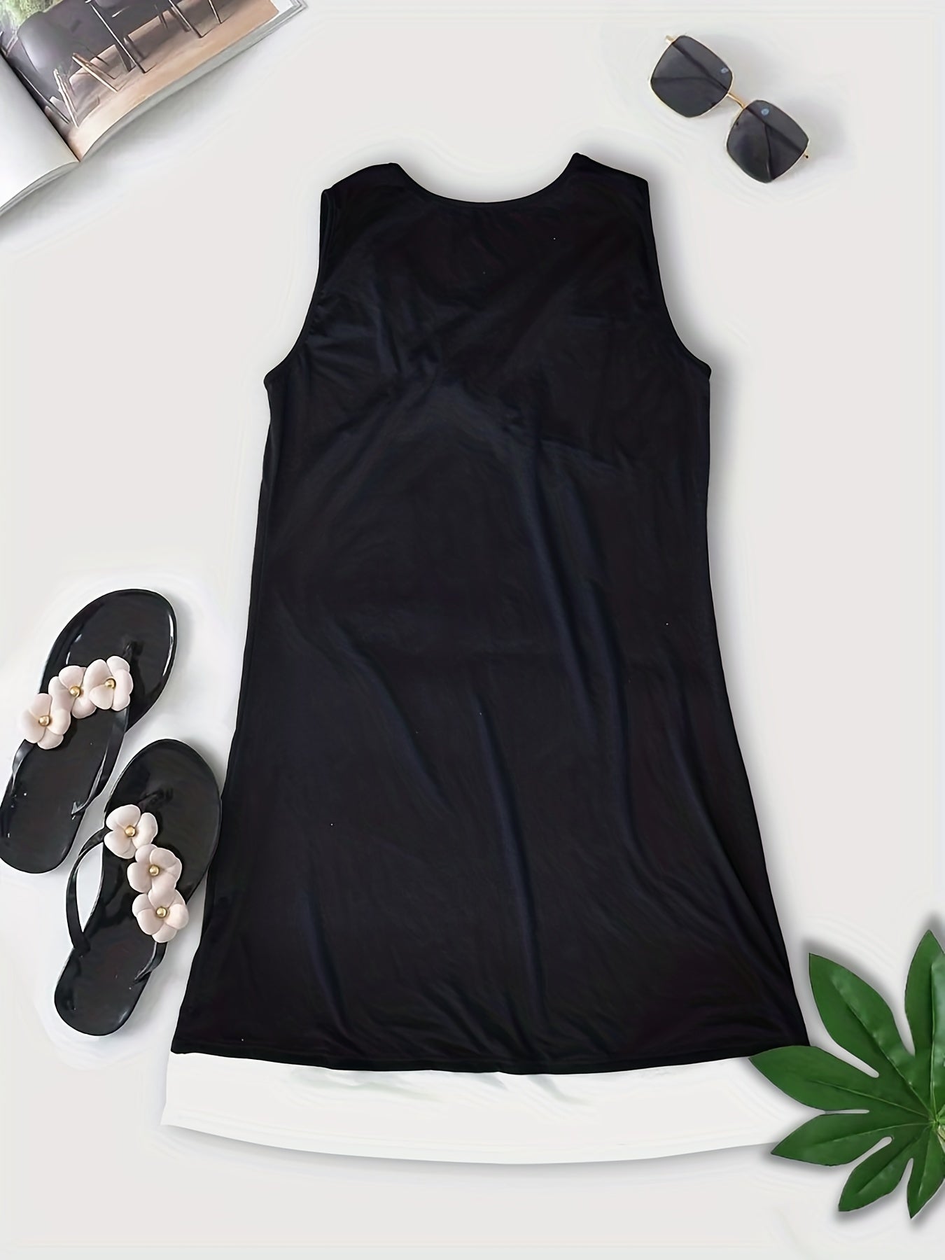  Heart Print Tank Dress
