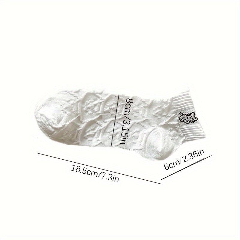 5 Pairs Cartoon Print Short Socks for Women