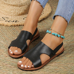 Women's Flat Sandals Open Toe Slip On Slingback Beach Sandals