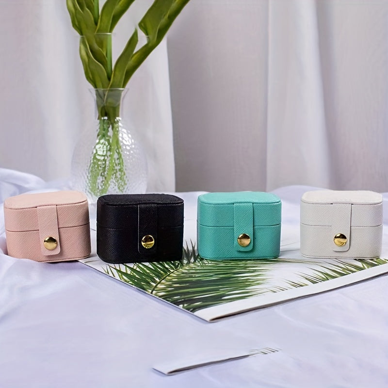 Mini Pink Ring Storage Box With Grids