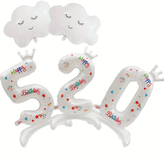 5pcs Cloud Balloons for Happy Birthday Celebrations