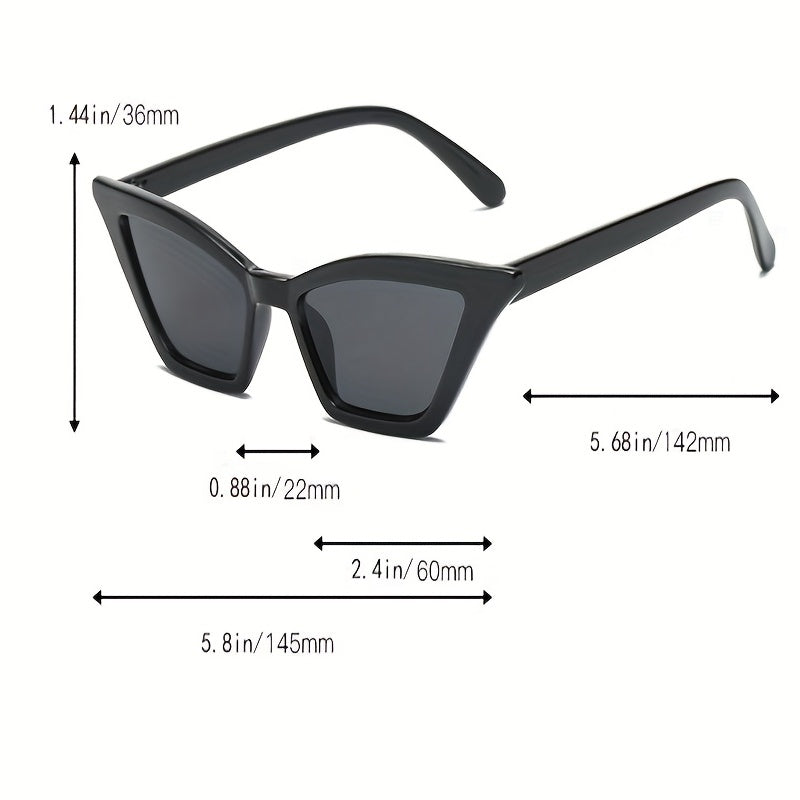 Y2K Cat Eye Sunglasses UV400 Sun Shades for Beach Party Club