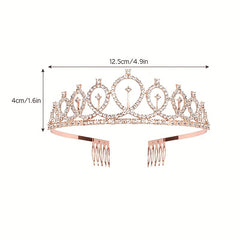 Rhinestone Headband Crown Tiara Hair Accessories for Women