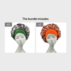 Milk Silk Wide Brim Bonnet Daisy Printed Satin Ladies Hair Cap