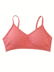 3pcs Girl's Comfy Camisole Beautifying Back Chest Vests Push Up Sexy Lingerie
