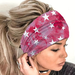 Stars Pattern Sports Headband Yoga Fitness Workout Sweatband Hair Accessories