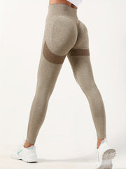 Seamless Butt Lifting Yoga Pants Wide Waistband Soft Leggings