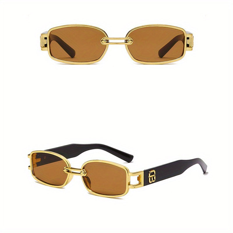 Vintage Rectangle Sunglasses Women 70's Square UV400 Protection Glasses
