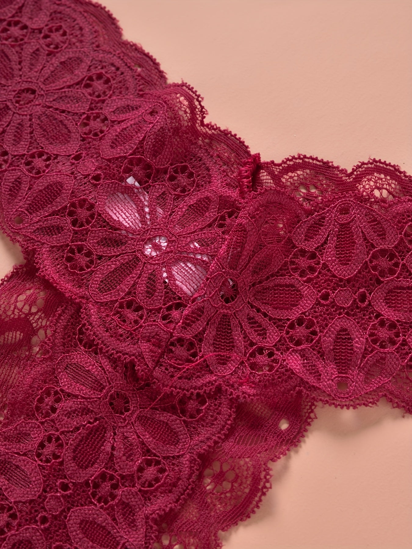 3 Pack Plus Size Lace Trim Low Rise Panties Set