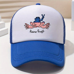 Unisex Sunshade Frog Print Baseball Cap