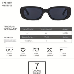 Square Frame Sunglasses Punk Polarized Glasses UV400
