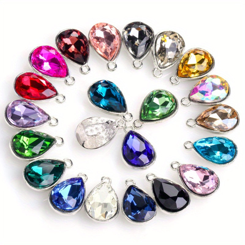 10pcs Charm Crystal Pendant for DIY Jewelry Earrings Bangle Necklace