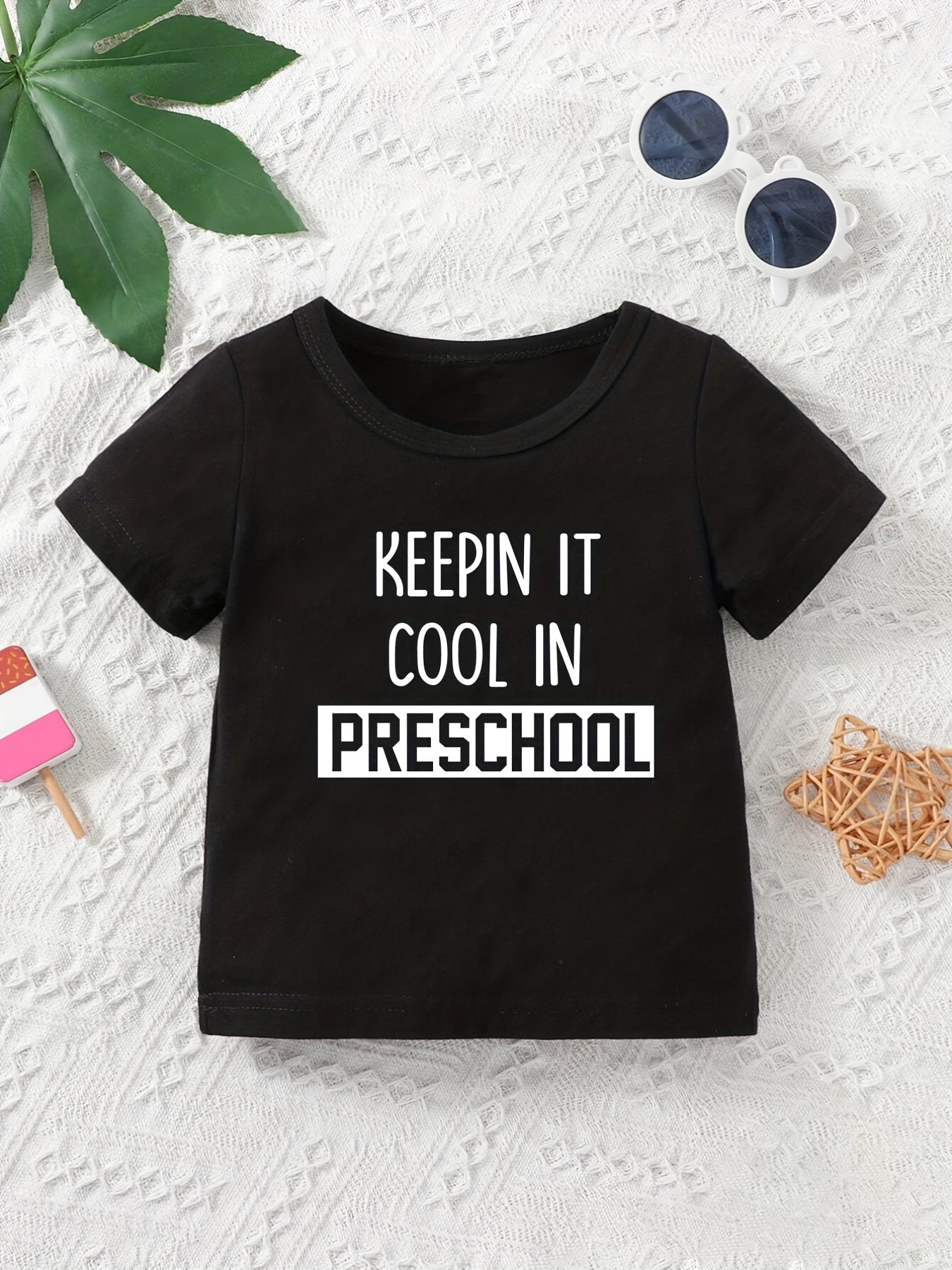 Baby Casual Keepin It In Preschool Round Neck T shirt For Summer