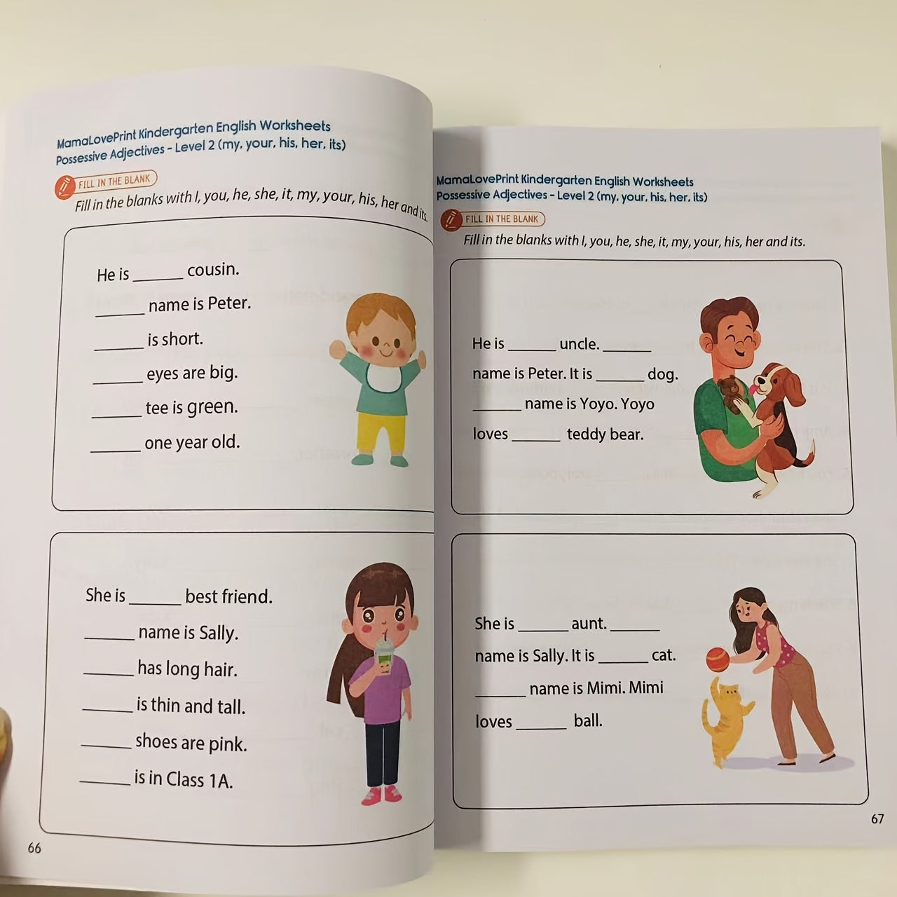 English Grammar Workbook for Pre School Kids