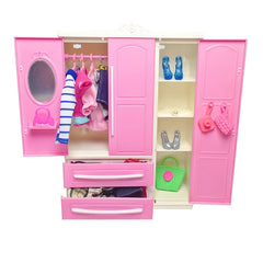 European Style Pink Wardrobe Scene Storage