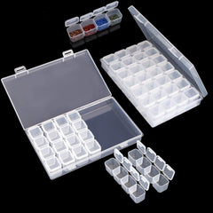 3pcs Diamond Painting Embroidery Box 28 Grids Plastic Storage Containers