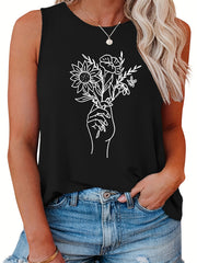  Women's Floral Print Tank Top