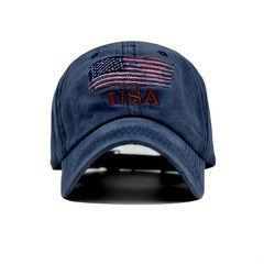 American Flag Denim Baseball Cap Trucker Hat