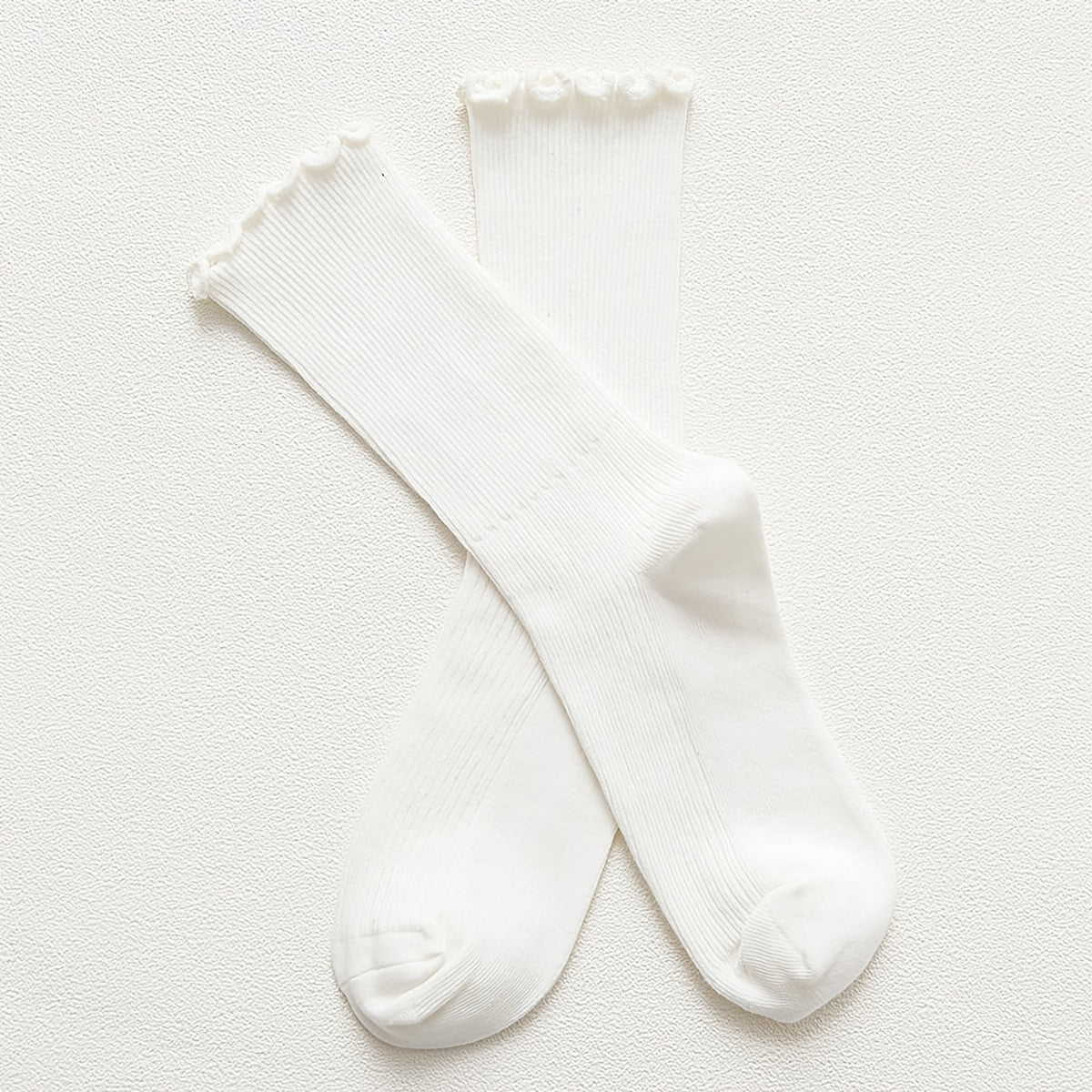 Frilled Mid Tube Socks Women's Stockings & Hosiery