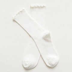 Frilled Mid Tube Socks Women's Stockings & Hosiery