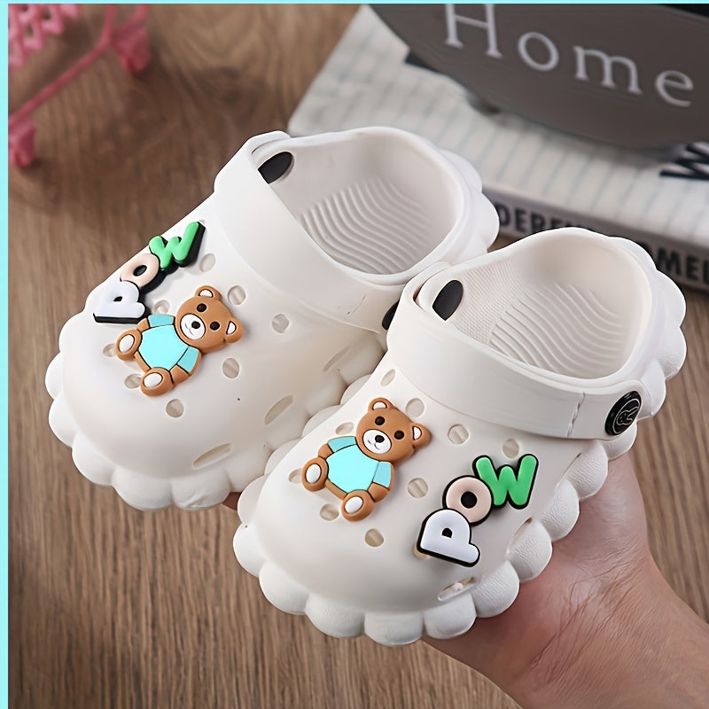 Kids Cartoon Clog Slippers with Charms Lightweight Non Slip & Breathable