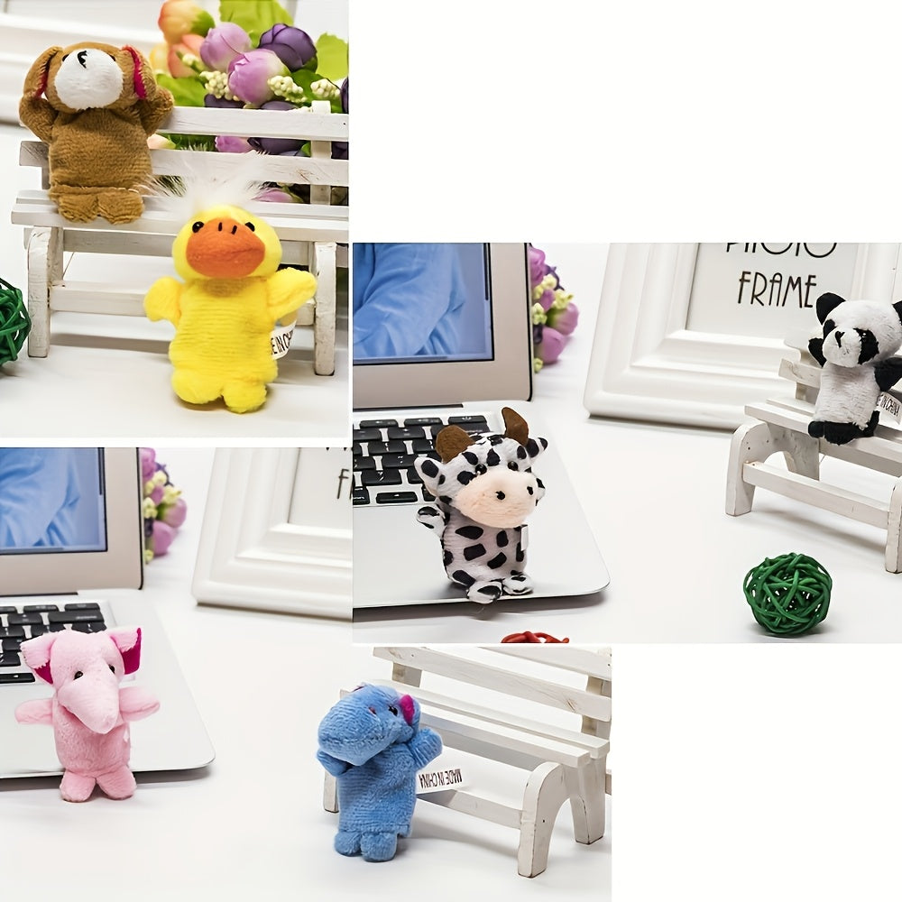 8pcs Adorable Animal Finger Puppets Set Early Childhood Education Storytelling