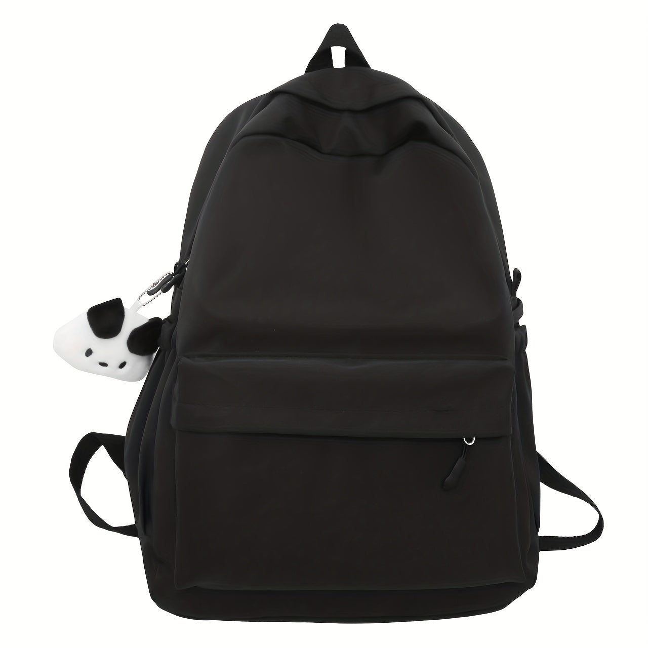 Solid Nylon Backpack for High School Students - Casual Travel Bag