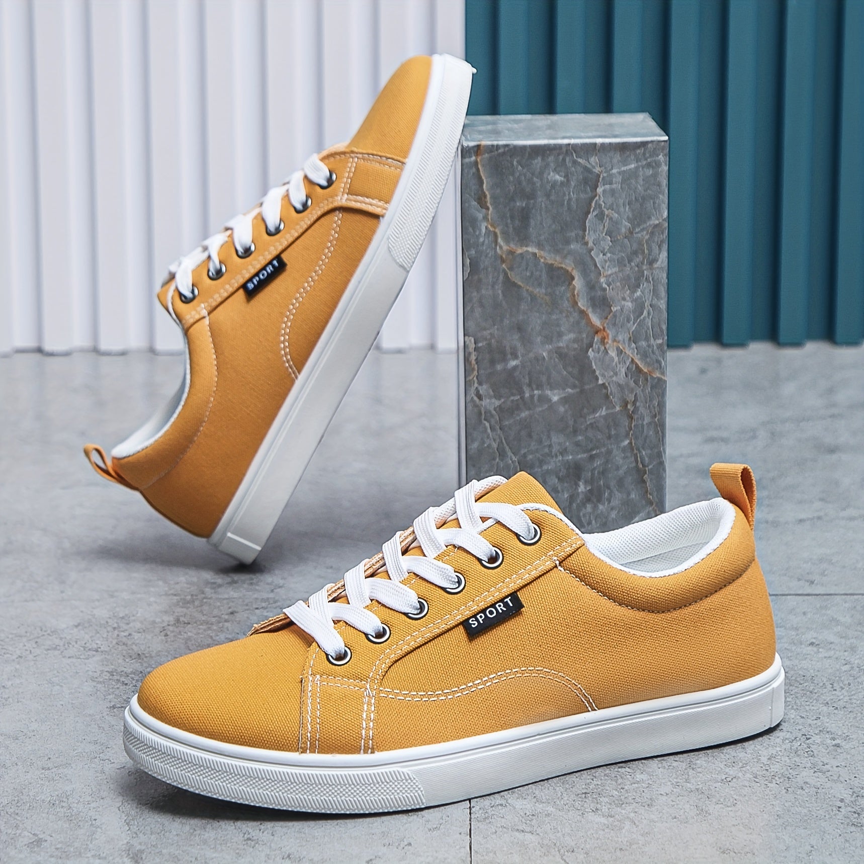 Men's Canvas Skate Shoes Casual Outdoor Walking Sneakers