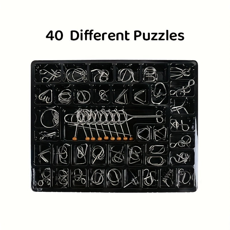 30pcs Puzzle Unlocking Tool Set Nine Link Chain Kongming Lock & Luban's Locks Ad