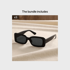 Square Frame Sunglasses Vintage Wrap Around Glasses UV400