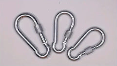 2pcs D-shaped Metal Buckle Spring Hook for Camping Hiking