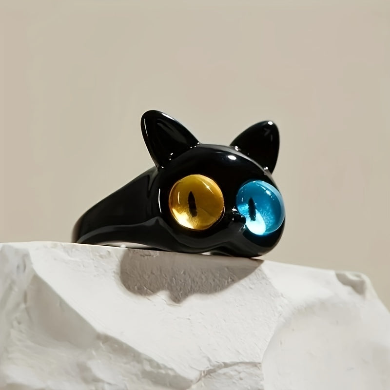 Double Eye Cat Ring For Men Daily Decoration Gift Family Friends