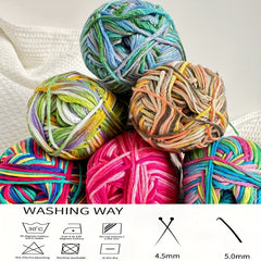 Soft Gradual Change Yarn 8 ply Acrylic Wool Yarn 100g Medium Thick Crochet Craft