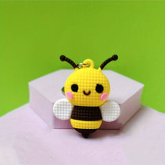 Cute Cartoon Bee Keychain Pendant Girl Bag Purse Keychain Insect Key Ring