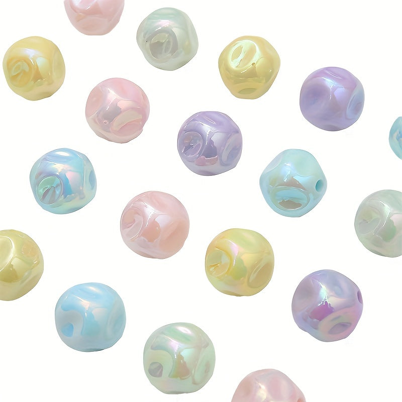 10pcs Acrylic Colorful Fig Pattern Beads Straight Hole DIY Mobile Chain