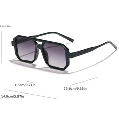 Men's Double Beam Large Frame Sunglasses
